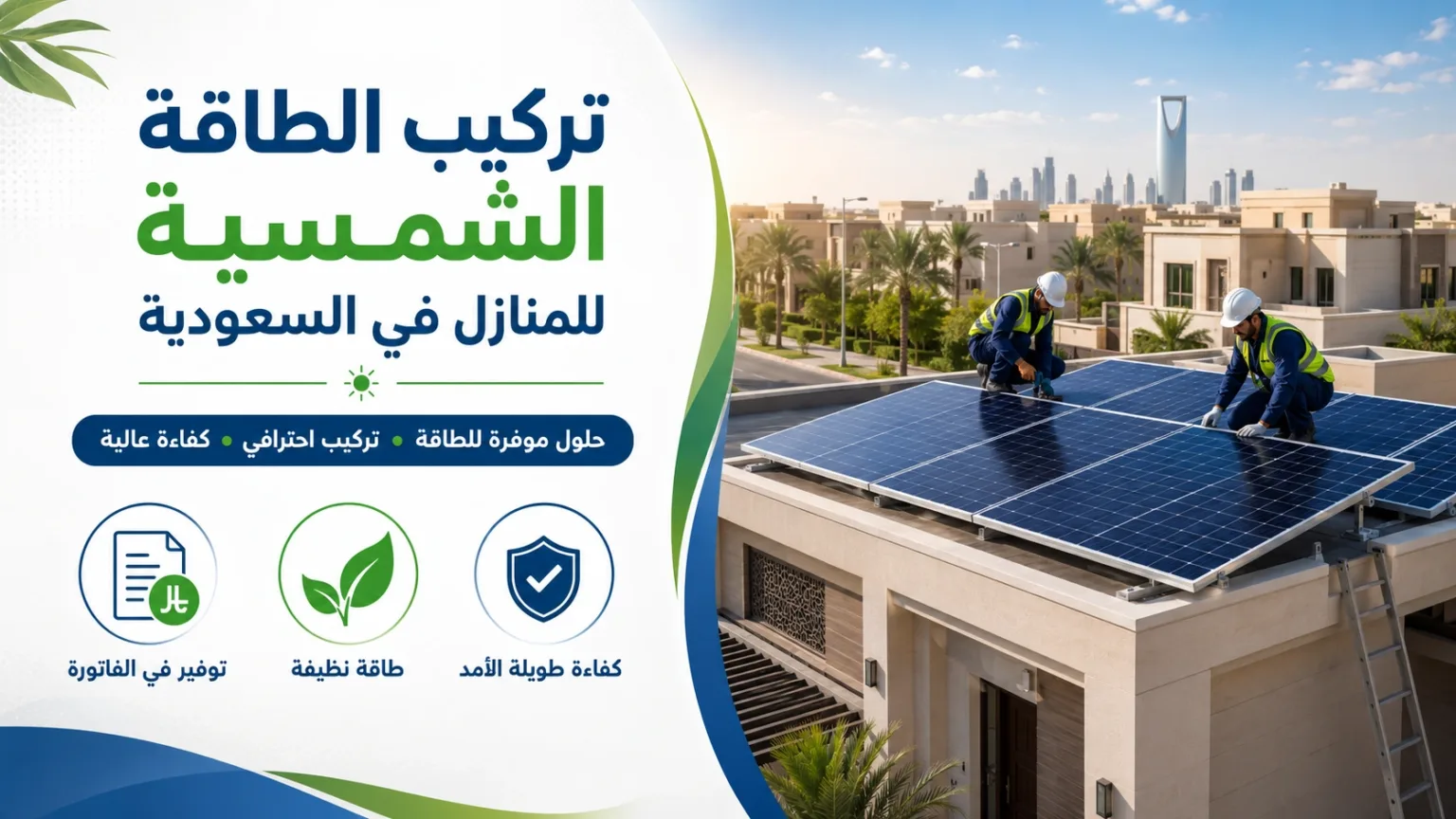 تركيب الطاقة الشمسية للمنازل في السعودية